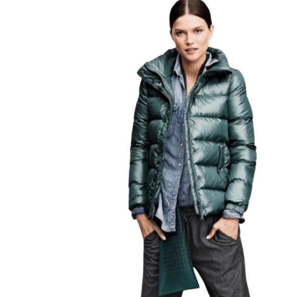 J. Crew Jackets & Blazers - J. Crew Puffer Jacket Color Teal Size Large -  Down Filled